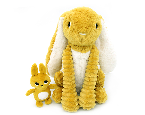 Toudou Bunny Mom & Baby Mustard de Les Pitipotos