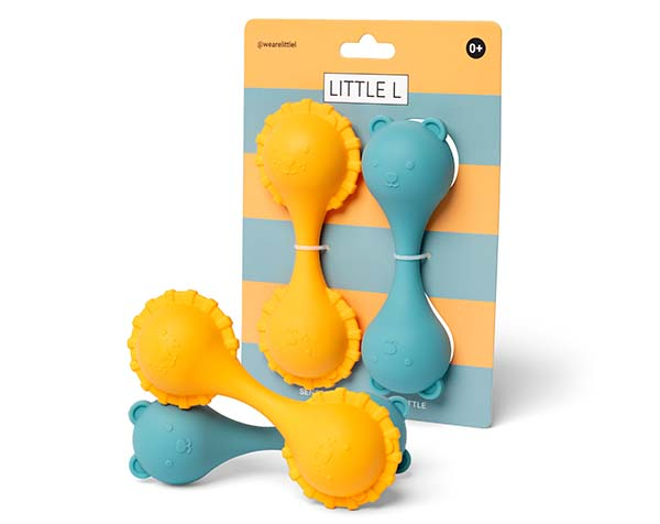 Bear and Lion Rattles de Little L Silicone Toys