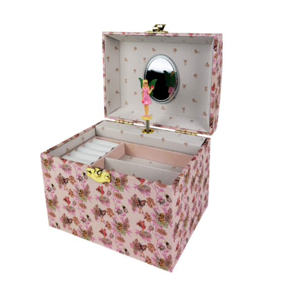 Grande Boite à Bijoux Musicale & Vanity Case Flower Fairies© Printemps  de Trousselier