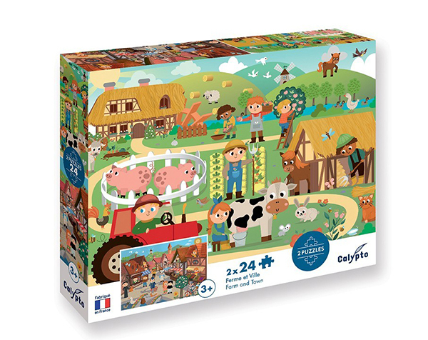 Puzzle 24 pc Ferme et Ville - Richard Collingridge de Sentosphere Express