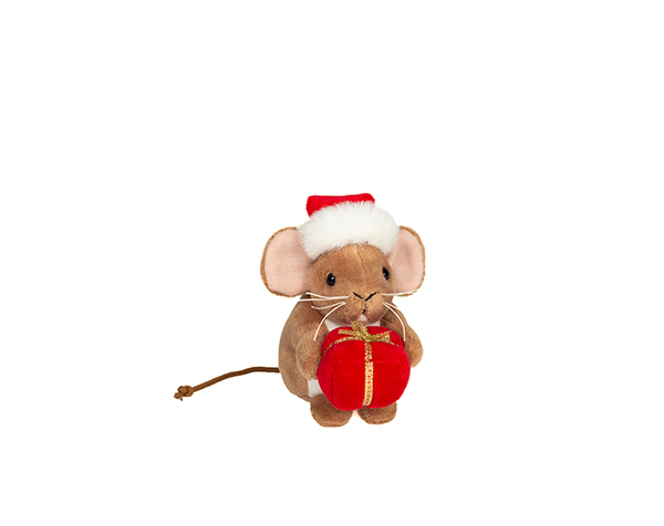 Christmas mouse with gift 11 cm de Teddy Hermann Halloween Christmas