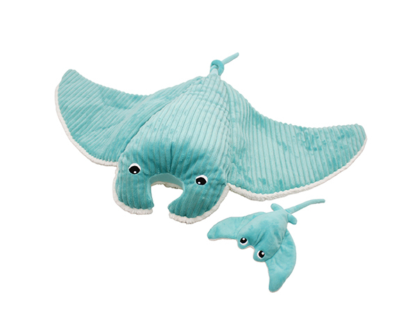 Mentalou The Manta Ray Mom & Baby Aqua de Les Pitipotos