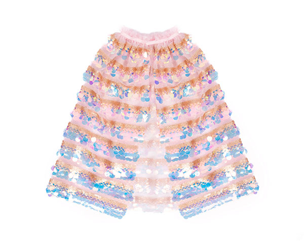 The 5th Avenue Pailette Cape Gold/Light Pink Size 4-6 de GP Capas y Tutús