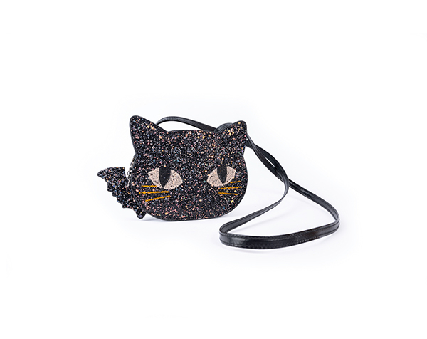 Cat's Meow Black Chunky Glitter Kitty Purse de GP Novedades JULIO-SEPTIEMBRE