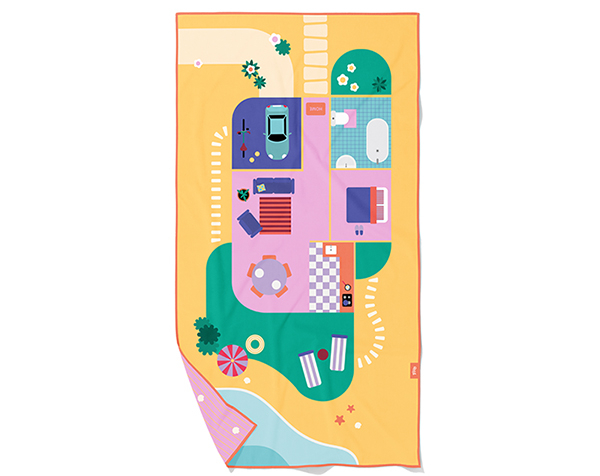 Playtowel L Doll house 180 x 100cm de Quut Play Towels