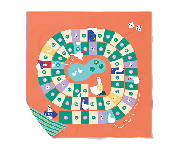 Playtowel XL Game of the goose 180 x 180 cm de Quut Play Towels