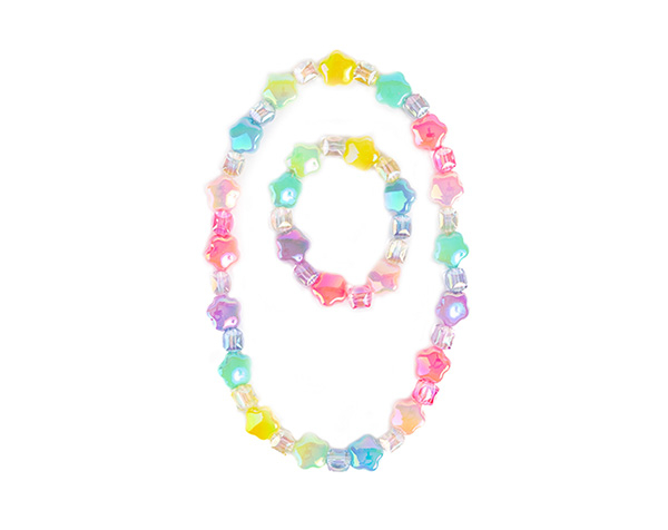 Wish Upon a Rainbow Star Necklace & Bracelet Set (2 pcs) de GP Classic Jowelry
