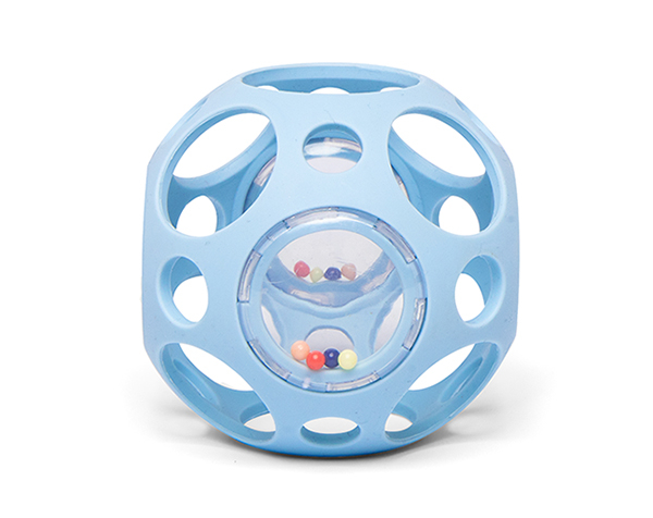 Rattling Sensory Ball Blue de Little L Silicone Toys