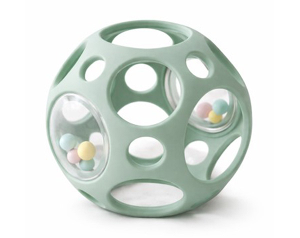 Rattling Sensory Ball Green de Little L Silicone Toys