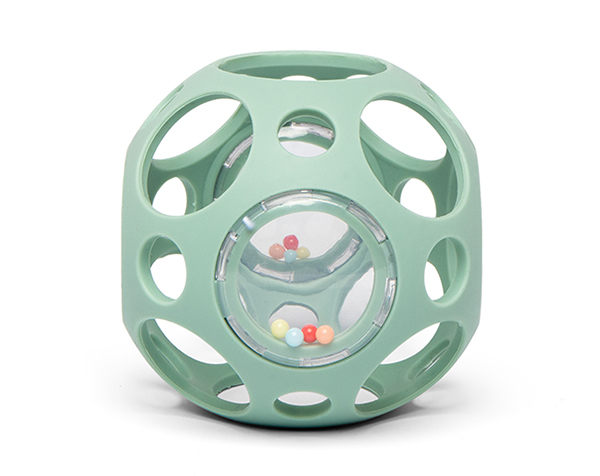 Rattling Sensory Ball Green de Little L Silicone Toys