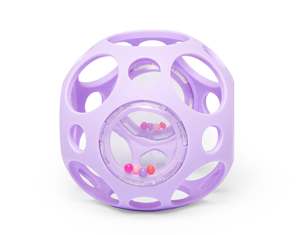 Rattling Sensory Ball Purple de Little L Silicone Toys