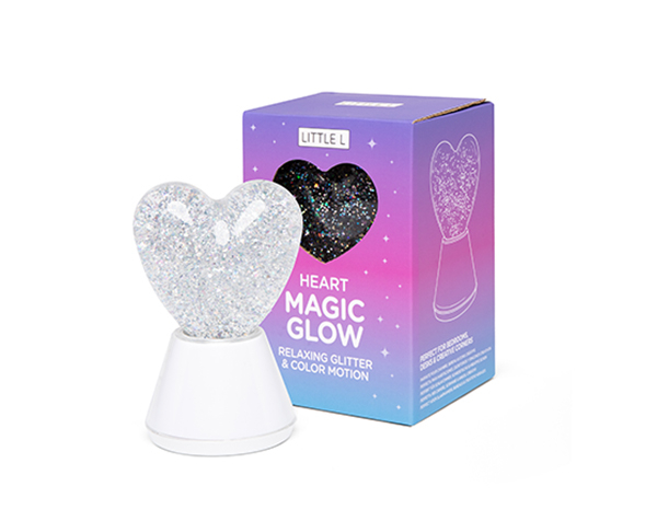 Magic Glow Heart Glitter lamp de Little L Lights