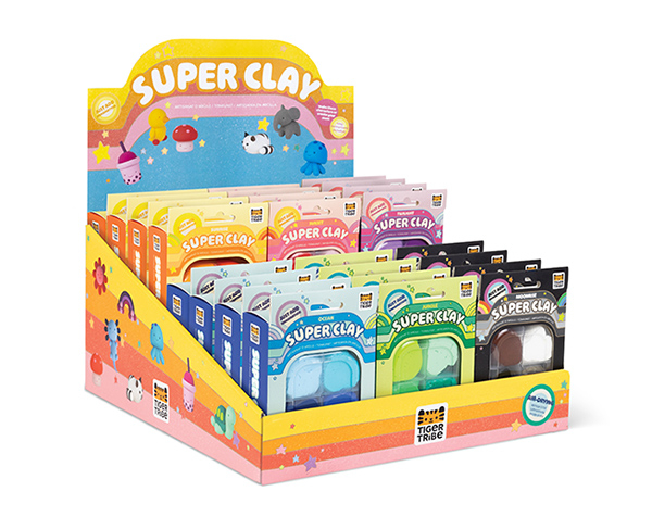 Super Clay Stationery CDU (Set 24 Uds mixed colours) de Tigertribe Manualidades