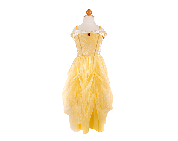 Velvety Soft Yellow Princess Gown with Arm Warmers, SIZE US 5-6 de GP NOVEDADES ENERO 2026