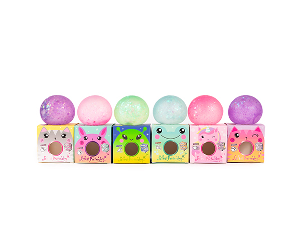 Glitterally Amazing Squishy Balls (12 pcs), 5 colours assorted, in Display Box de GP NOVEDADES ENERO 2026
