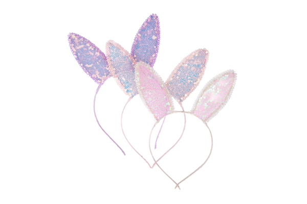 Bedazzled Bunny Ears Headband, 3 styles assorted de GP Classic Jowelry