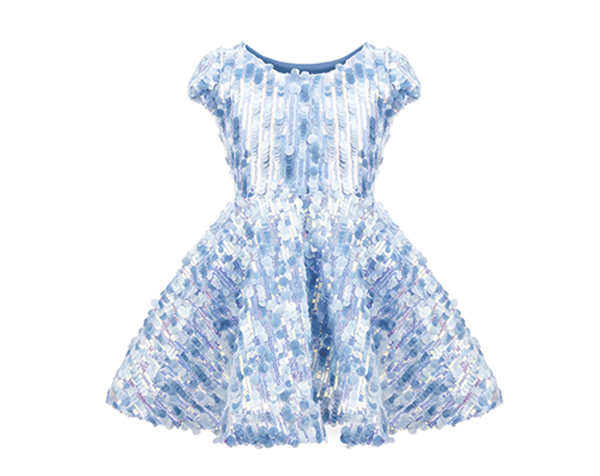 Sequins Concert Queen Dress, Blue, SIZE US 3-4 de GP NOVEDADES 