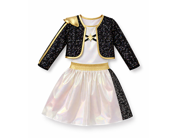 Rock Star Warrior Set with Jacket & Attached Shirt, and Skirt, SIZE US 3-4 de GP NOVEDADES 