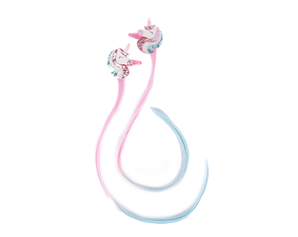 Pretty Pastel Unicorn Clip-on Hair Extension Set (2 pcs) de GP NOVEDADES 