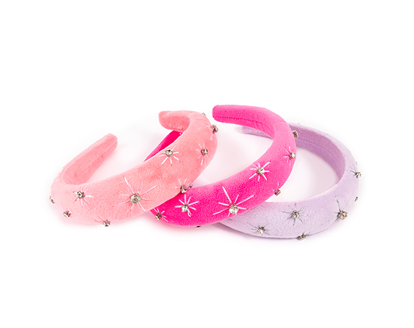 Boutique Starburst Velvet Headband, 3 styles assorted de GP NOVEDADES 