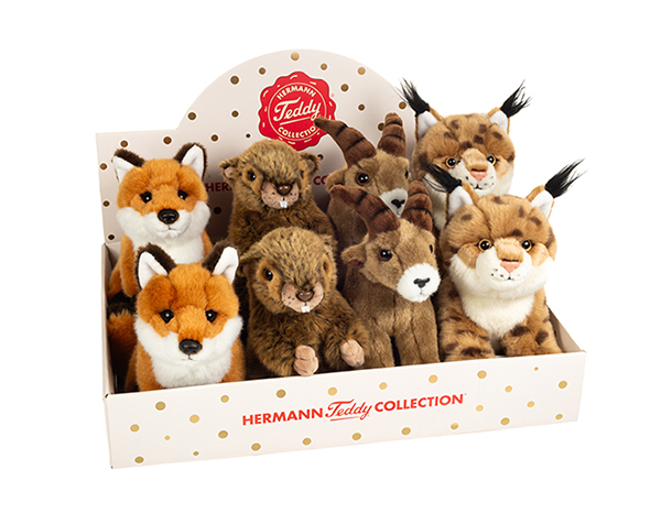 8 Mountain Animals 16 cm 4 ass. styles in display de Teddy Hermann 