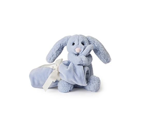 Bunny light-blue with comforter 15 cm de Teddy Hermann 