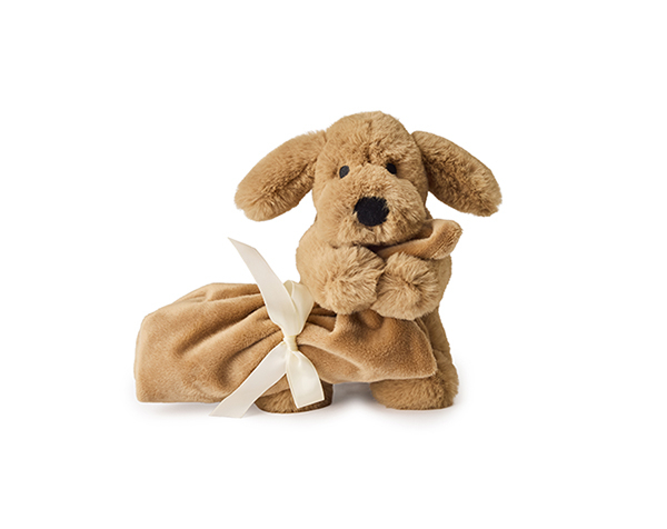 Dog brown with comforter 17 cm de Teddy Hermann 