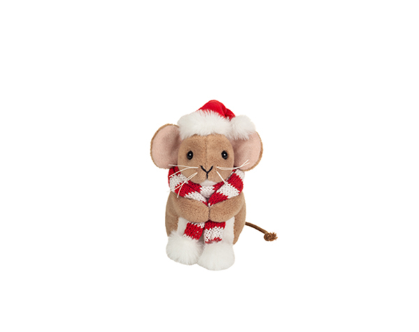 Christmas Mouse with scarf 11 cm de Teddy Hermann Halloween Christmas